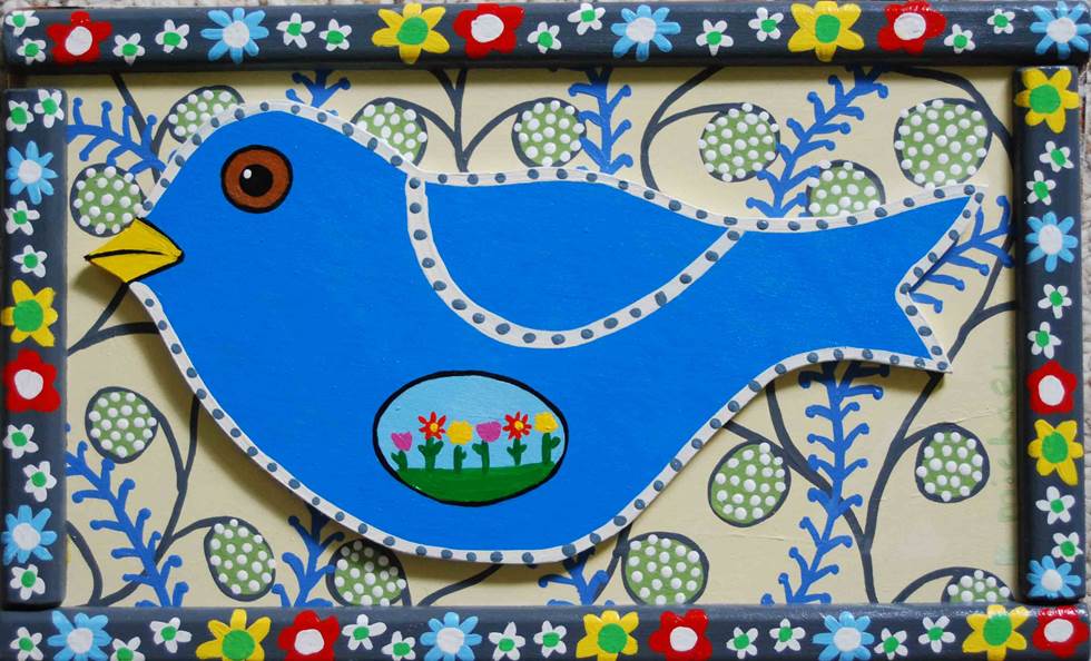 blue bird with flowered border for web